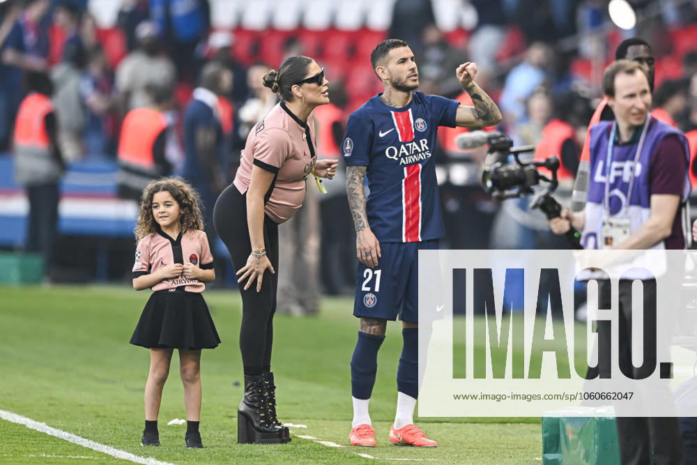Ligue 1 McDonalds - Paris Saint-Germain v Angers SCO Lucas Hernandez and his girlfriend Victoria Triay and his kids during the Ligue 1 football match Paris Saint-Germain PSG VS Angers SCO on April 5, 2025 at Parc des Princes stadium in Paris, France. Photo by Victor Joly ABACAPRESS.COM Paris France