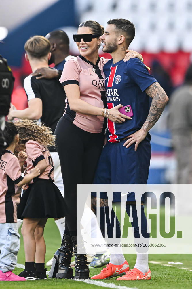 Ligue 1 McDonalds - Paris Saint-Germain v Angers SCO Lucas Hernandez and his girlfriend Victoria Triay and his kids during the Ligue 1 football match Paris Saint-Germain PSG VS Angers SCO on April 5, 2025 at Parc des Princes stadium in Paris, France. Photo by Victor Joly ABACAPRESS.COM Paris France