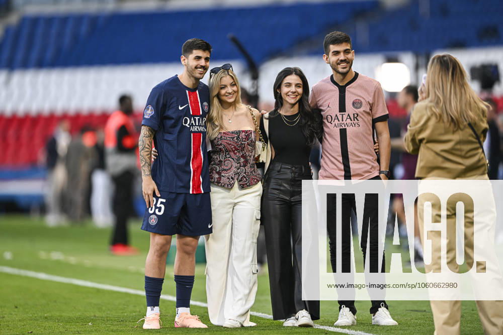 Ligue 1 McDonalds - Paris Saint-Germain v Angers SCO Lucas Beraldo with his family and his girlfriend Rafaela Albino during the Ligue 1 football match Paris Saint-Germain PSG VS Angers SCO on April 5, 2025 at Parc des Princes stadium in Paris, France. Photo by Victor Joly ABACAPRESS.COM Paris France