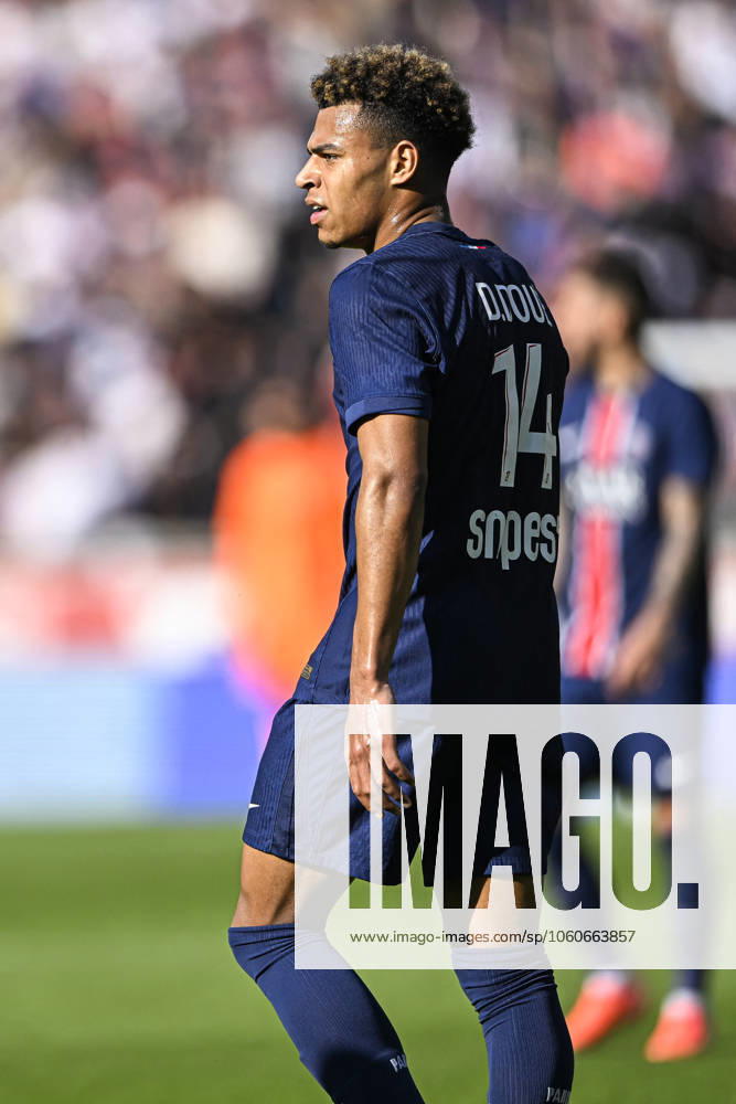 Ligue 1 McDonalds - Paris Saint-Germain v Angers SCO Desire Doue during the Ligue 1 football match Paris Saint-Germain PSG VS Angers SCO on April 5, 2025 at Parc des Princes stadium in Paris, France. Photo by Victor Joly ABACAPRESS.COM Paris France