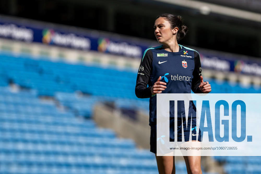 Ingrid Syrstad Engen of the Norwegian women s national football team during a training session on April 7, 2025 in Oslo. Photo: Vegard Grott BILDBYRAN kod VG VG0746 bbeng fotboll football soccer fotball norge norway women dam nations league träning practice training trening