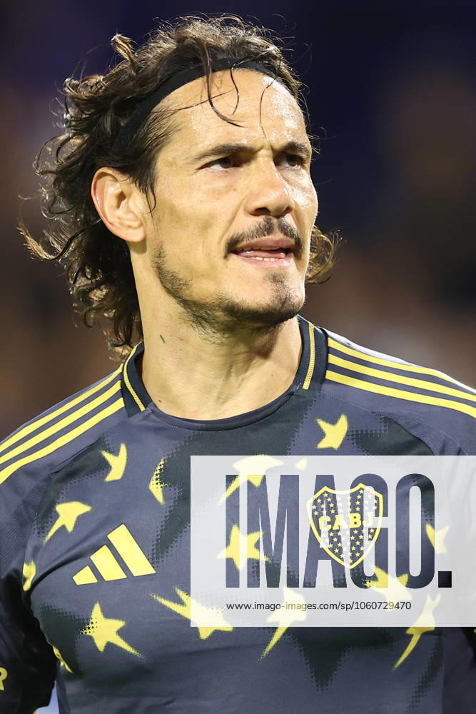 Boca Juniors Uruguayan forward Edinson Cavani looks on during the 2025 Apertura Tournament of the Argentine Professional Football League match against Barracas Central, at La Bombonera stadium in Buenos Aires, on April 6, 2025. BUENOS AIRES ARGENTINA