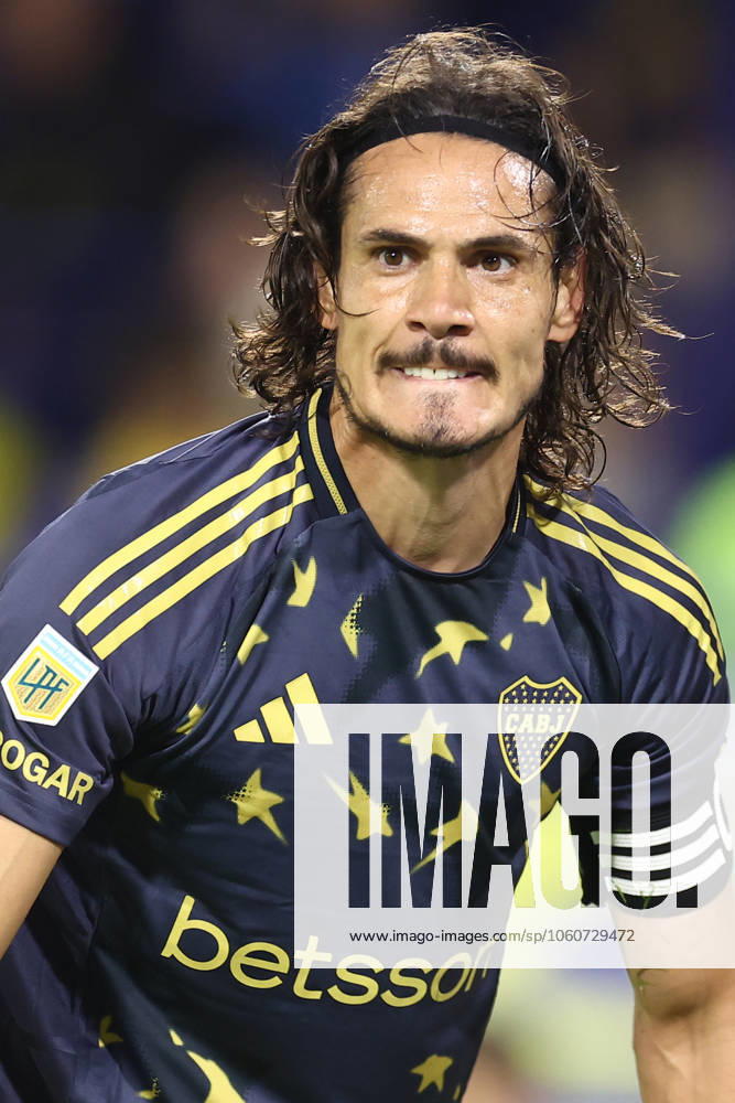 Boca Juniors Uruguayan forward Edinson Cavani looks on during the 2025 Apertura Tournament of the Argentine Professional Football League match against Barracas Central, at La Bombonera stadium in Buenos Aires, on April 6, 2025. BUENOS AIRES ARGENTINA