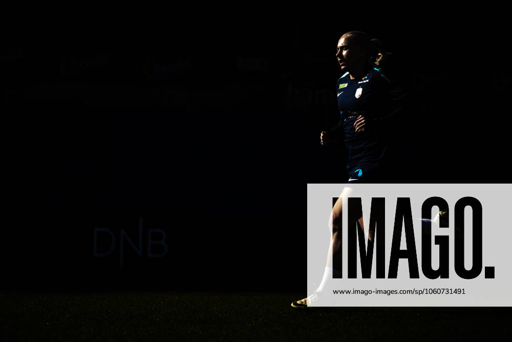 Thea Bjelde of the Norwegian women s national football team during a training session on April 7, 2025 in Oslo. Photo: Vegard Grott BILDBYRAN kod VG VG0746 bbeng fotboll football soccer fotball norge norway women dam nations league träning practice training trening