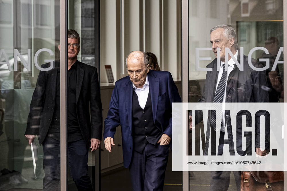 Former FIFA president Sepp Blatter reacts when leaving the courthouse after the verdict of an appeal by Swiss Attorney General s office against former UEFA and FIFA presidents over a suspected fraudulent payment, in Muttenz, Basel, on March 25, 2025. Muttenz Muttenz Court Basel Switzerland