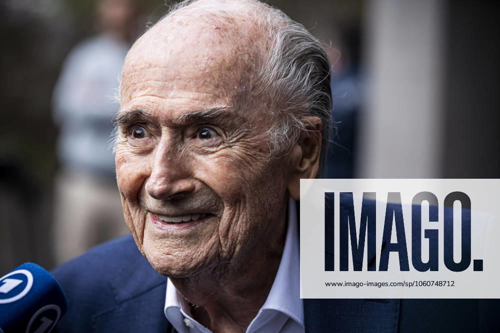 Former FIFA president Sepp Blatter reacts when leaving the courthouse after the verdict of an appeal by Swiss Attorney General s office against former UEFA and FIFA presidents over a suspected fraudulent payment, in Muttenz, Basel, on March 25, 2025. Muttenz Muttenz Court Basel Switzerland