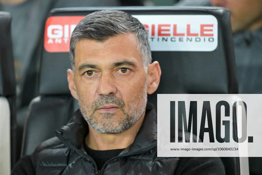 Milan s Head Coach Sergio Conceicao portrait during Udinese Calcio vs AC Milan, Italian soccer Serie A match in Udine, Italy, April 11 2025