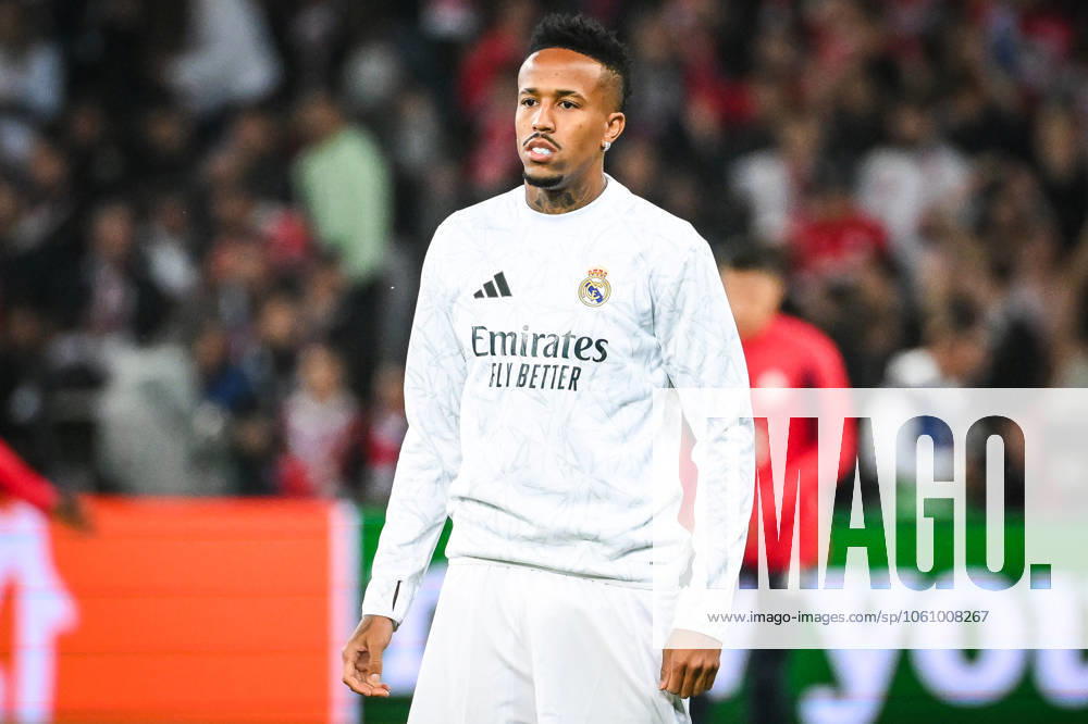 Villeneuve-D ascq, France, France: Eder MILITAO of Real Madrid during the UEFA Champions League, League Phase MD2 match between Lille OSC (LOSC) and Real Madrid at Pierre Mauroy Stadium on October 02, 2024 in Villeneuve-d Ascq near Lille, France. Villeneuve-D ascq France - ZUMAm308 20241002_zsp_m308_069