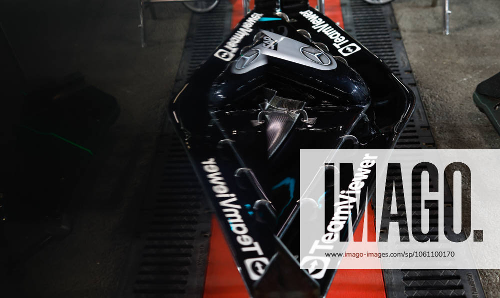 F1 - SAUDI ARABIAN GRAND PRIX 2025 Mercedes AMG F1 Team W16, mechanical detail front wing during the Formula 1 STC Saudi Arabian Grand Prix 2025, 5th round of the 2025 FIA Formula One World Championship, WM, Weltmeisterschaft from April 18 to 20, 2025 on the Jeddah Corniche Circuit, in Jeddah, Saudi Arabia - JeddahSaudi Arabia