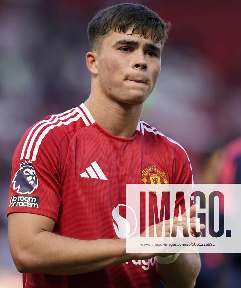 Manchester, England, 20th April 2025. Harry Amass of Manchester United, ManU leaves the pitch at the final whistle during the Manchester United vs Wolverhampton Wanderers Premier League match at Old Trafford, Manchester. Picture credit should read: Andrew Yates Sportimage . SPI_065_AY_MAN_UTD_WOLVES SPI-3852-0053