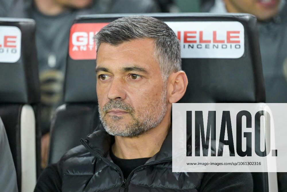 Milan s Head Coach Sergio Conceicao portrait during Udinese Calcio vs AC Milan, Italian soccer Serie A match in Udine, Italy, April 11 2025