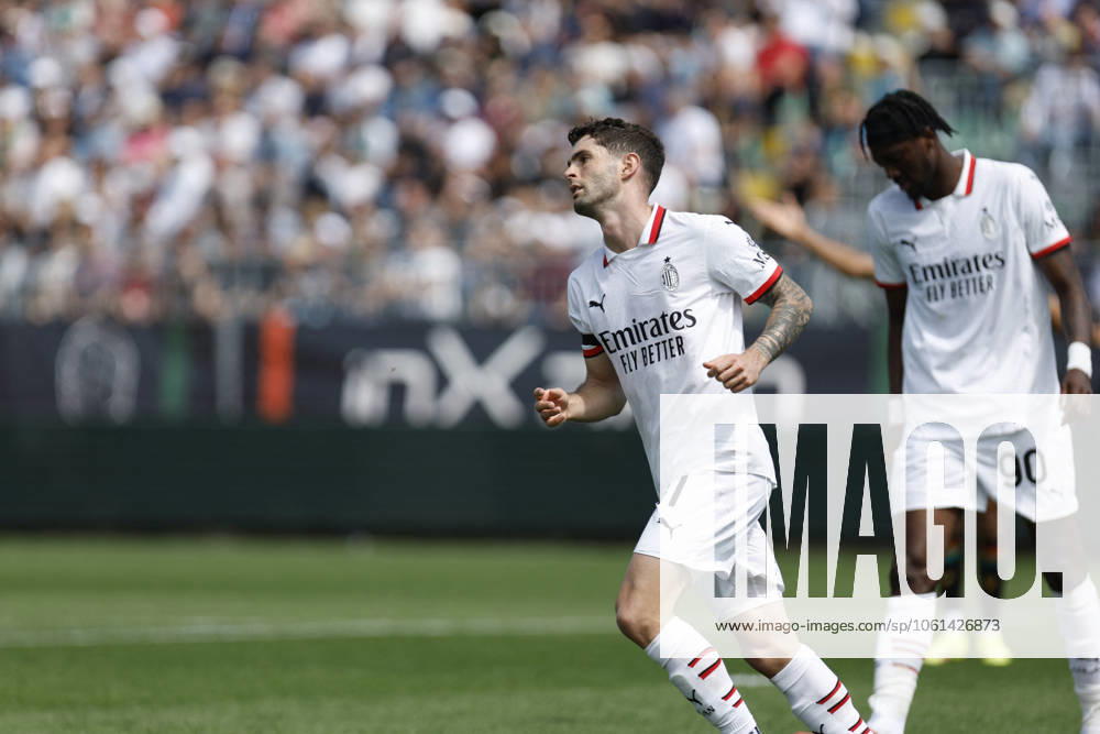 CALCIO - Serie A - Venezia FC vs AC Milan AC Milan s CHRISTIAN PULISIC during the Italian Serie A Enilive soccer championship football match between Venezia FC and AC Milan at Pierluigi Penzo Stadium on April 27th, 2025, Venezia, Italy during Venezia FC vs AC Milan, Italian soccer Serie A match in Venice, Italy, April 27 2025 Venice Italy