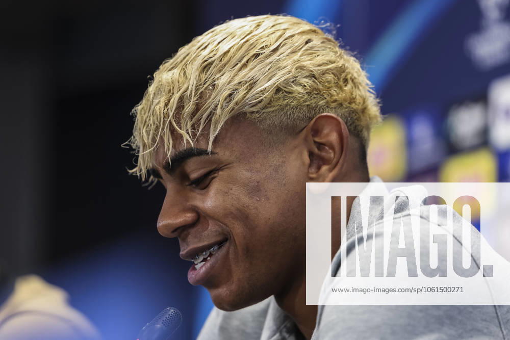 Lamine Yamal of FC Barcelona, Barca attends his press conference, PK, Pressekonferenz during the training day of FC Barcelona ahead the UEFA Champions League, football match against FC Internazionale Milano at Ciudad Esportiva Joan Gamper on April 29, 2025 in Sant Joan Despi, Barcelona, Spain. Sant Joan Despi SPAIN - ZUMAa181 20250429_zaa_a181_058