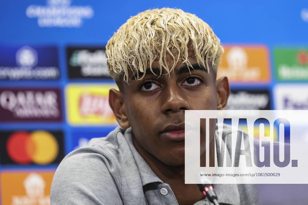 Lamine Yamal of FC Barcelona, Barca attends his press conference, PK, Pressekonferenz during the training day of FC Barcelona ahead the UEFA Champions League, football match against FC Internazionale Milano at Ciudad Esportiva Joan Gamper on April 29, 2025 in Sant Joan Despi, Barcelona, Spain. Sant Joan Despi SPAIN - ZUMAa181 20250429_zaa_a181_067