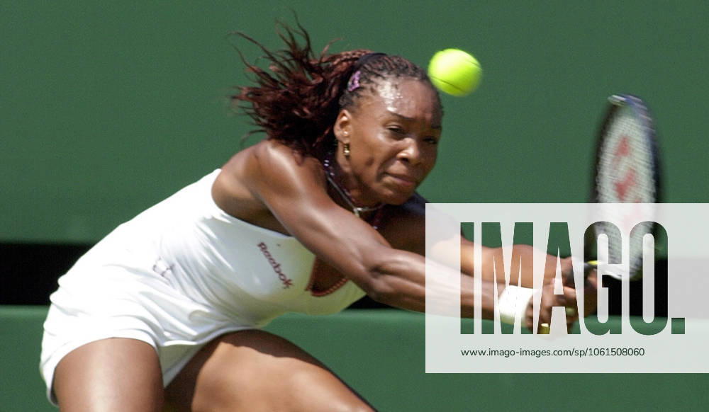 Venus Williams Wimbledon Tennis Championships June 2001 Venus Williams v S Asagoe Pictured on second day
