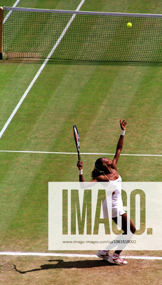 Venus Williams Wimbledon Tennis Championships 2000 Venus Williams playing Serena Williams at Wimbledon July 2000 Venus Williams during Womens singles match against her sister Serena Williams