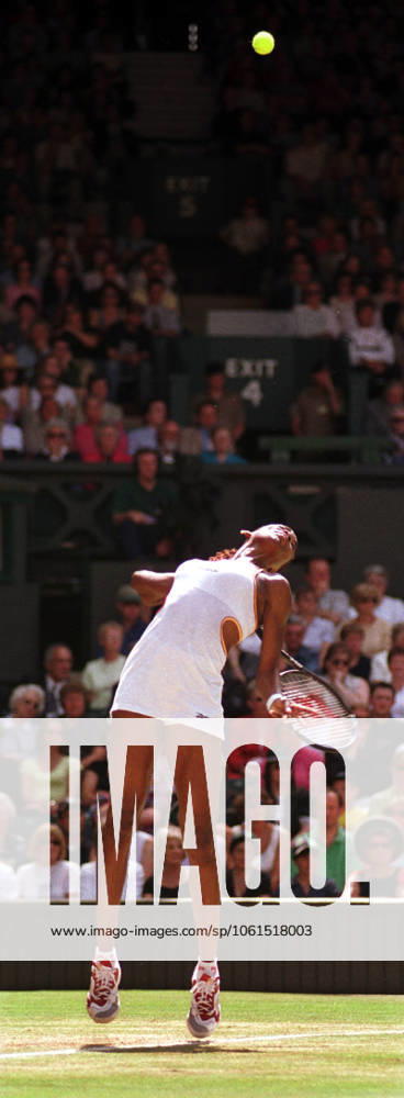 Venus Williams Wimbledon Tennis Championships 2000 Venus Williams playing Serena Williams at Wimbledon July 2000 Venus Williams during Womens singles match against her sister Serena Williams