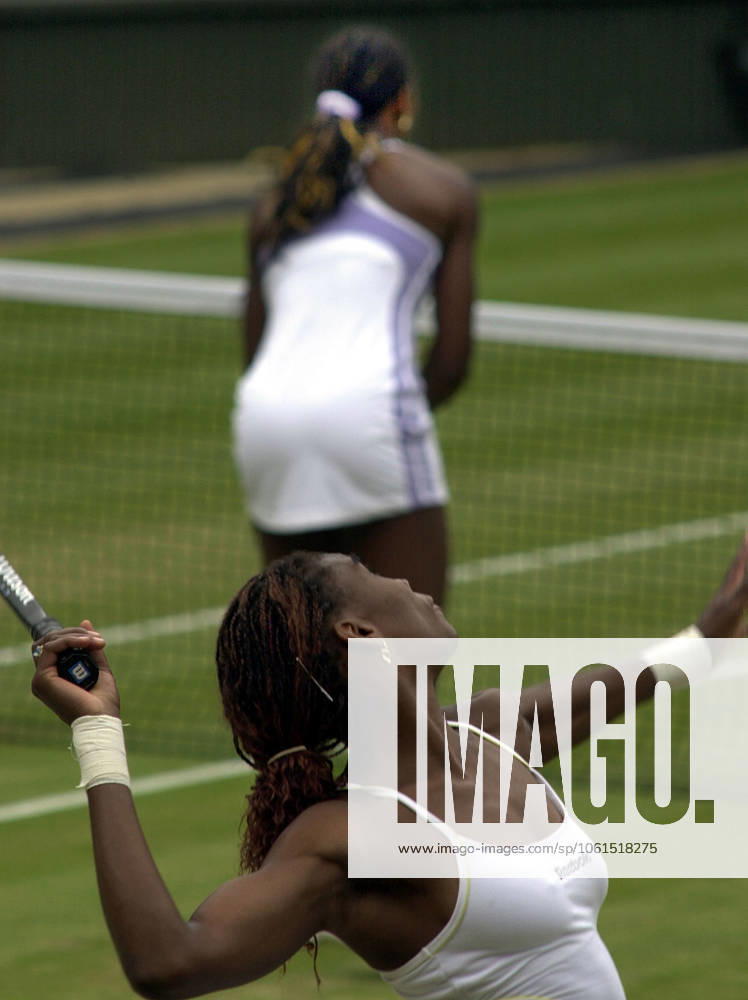 Venus Williams Wimbledon Tennis Championships 2000 Venus Williams and Serena Williams win Ladies Doubles Final at wimbledon July 2000 Venus (L) and Serena Williams on their way to winning the women s doubles final against Julie Halard-Decugis of France and Japan s Ai Sugiyama 6-3 6-2 to take the title at Wimbledon
