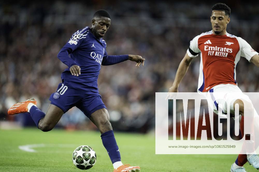 Arsenal FC v Paris Saint-Germain - UEFA Champions League Semi-final First Leg Ousmane Dembélé during the UEFA Champions League semi-final first leg match between Arsenal and Paris Saint-Germain at Emirates Stadium in London, England, on April 29, 2025.