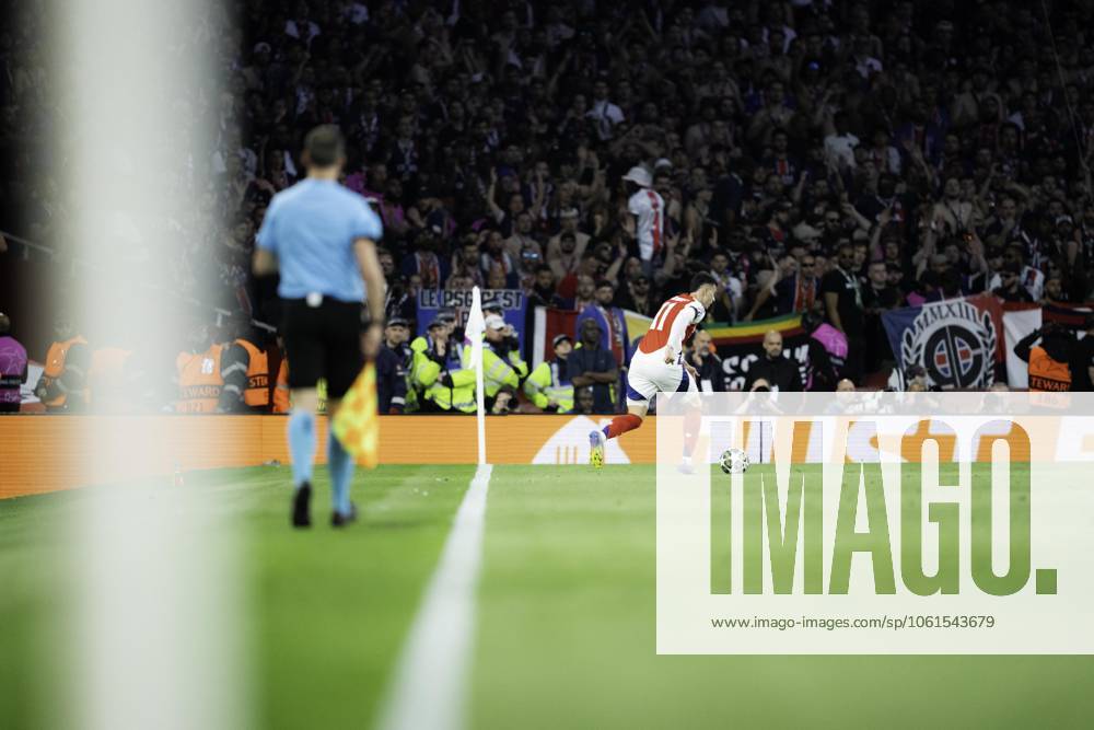 Arsenal FC v Paris Saint-Germain - UEFA Champions League Semi-final First Leg Gabriel Martinelli during the UEFA Champions League semi-final first leg match between Arsenal and Paris Saint-Germain at Emirates Stadium in London, England, on April 29, 2025.