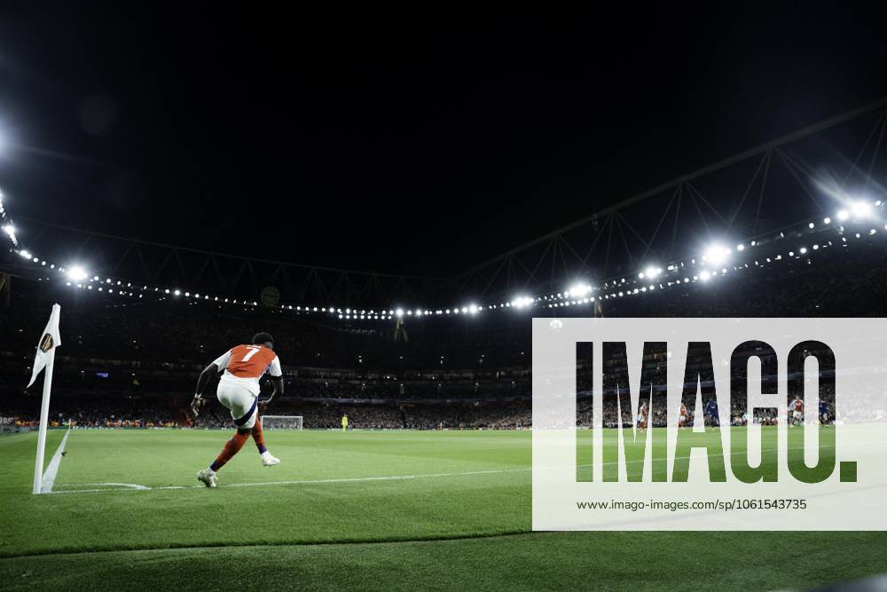 Arsenal FC v Paris Saint-Germain - UEFA Champions League Semi-final First Leg Bukayo Saka during the UEFA Champions League semi-final first leg match between Arsenal and Paris Saint-Germain at Emirates Stadium in London, England, on April 29, 2025.