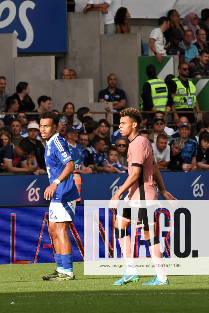 RC Strasbourg Alsace v Paris Saint-Germain - Ligue 1 McDonald s 2024 2025 22 Guela DOUE (rcsa) - 14 Desire DOUE (psg) during the Ligue 1 McDonald s match between Strasbourg and Paris at Stade de la Meinau on May 3, 2025 in Strasbourg, France. Strasbourg France