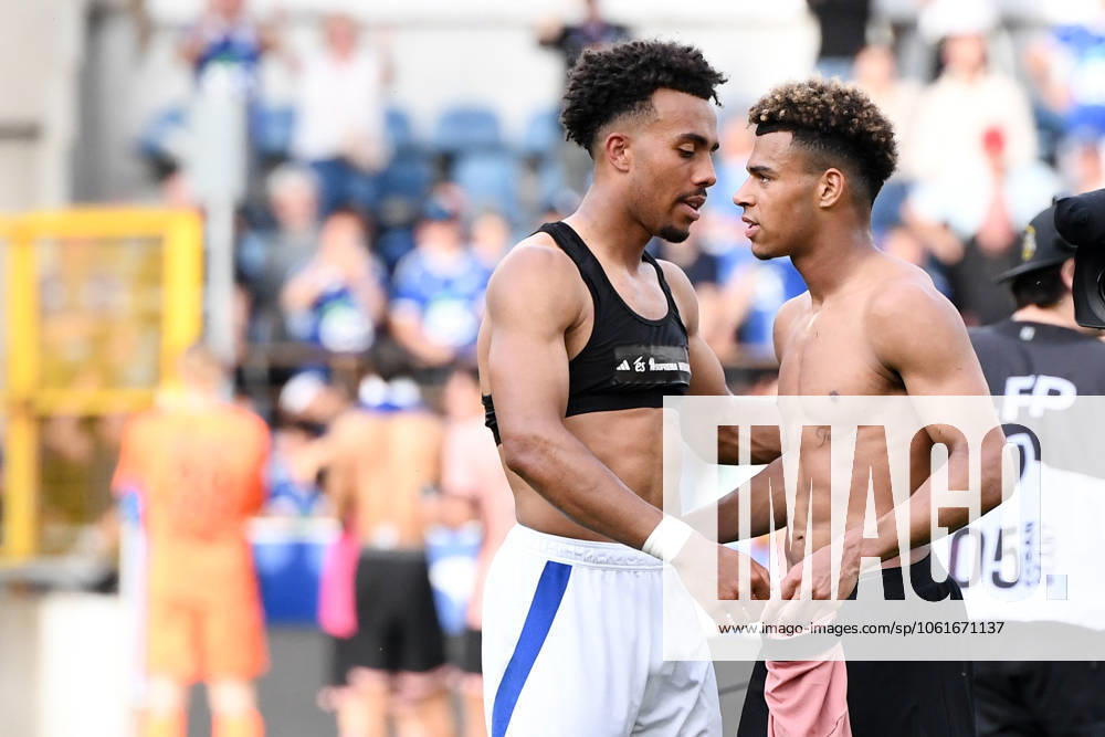 RC Strasbourg Alsace v Paris Saint-Germain - Ligue 1 McDonald s 2024 2025 22 Guela DOUE (rcsa) - 14 Desire DOUE (psg) during the Ligue 1 McDonald s match between Strasbourg and Paris at Stade de la Meinau on May 3, 2025 in Strasbourg, France. Strasbourg France