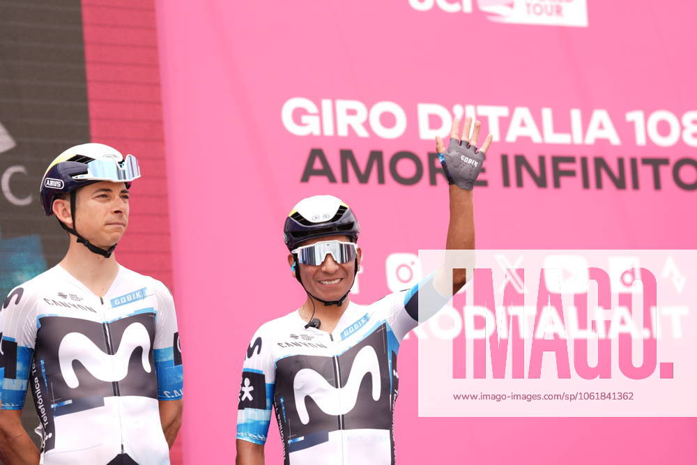 Radsport, Giro d Italia, 1. Etappe Quintana Rojas Nairo of Movistar Team during the stage 1 of the Giro dItalia from Durazzo (Durres) to Tirana (Tirane), Albania- Friday, May 9, 2025. - cycling