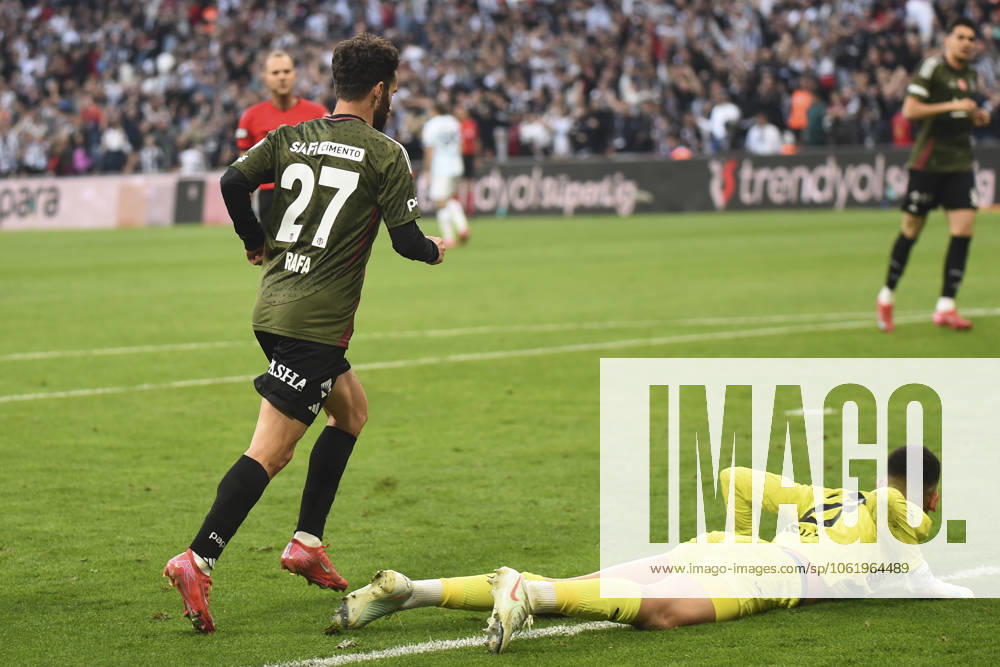 Rafa Silva of Besiktas celebrates after scoring the first goal of his team with teammates during the Turkish Super League match between Besiktas and Adana Demirspor at Tupras Stadium on May 11, 2025 in Istanbul, Turkey. Istanbul Turkey