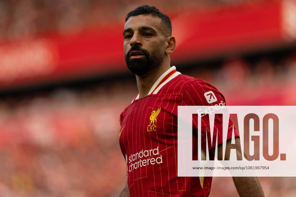 Liverpool FC v Arsenal FC - Premier League Liverpool s Mohamed Salah is seen during the Premier League match between Liverpool and Arsenal at Anfield in Liverpool, England, on May 11, 2025. Liverpool Merseyside United Kingdom