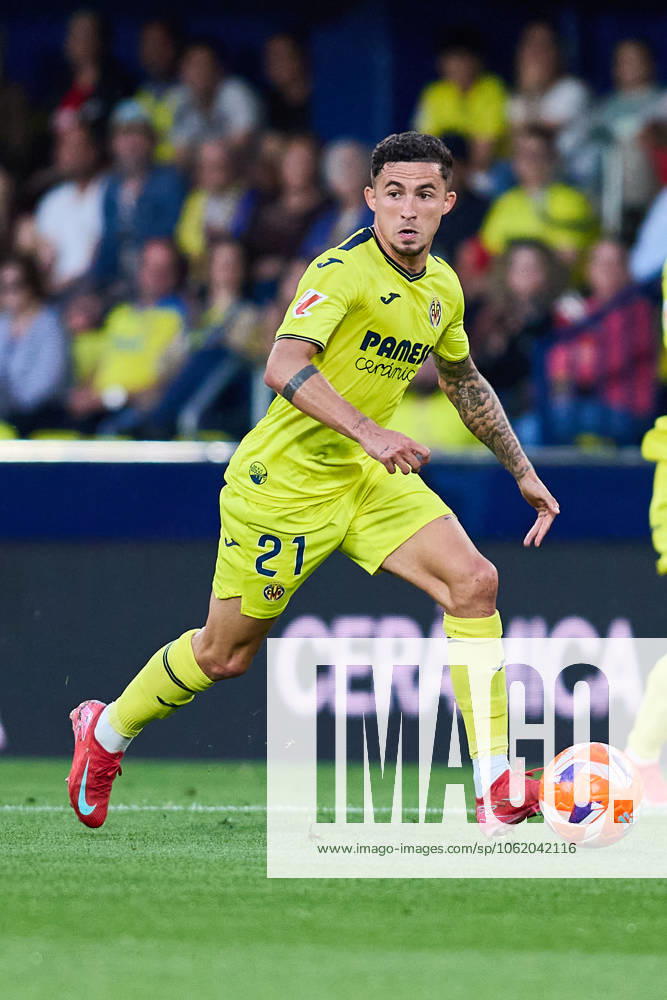 LaLiga EA Sports, Villarreal v Leganes VILLARREAL, SPAIN - MAY 14: Yeremy Pino Right Winger of Villarreal CF runs with the ball during the LaLiga EA Sports match between Villarreal FC and Leganes at Estadio de la Ceramica on May 14, 2025 in Villarreal, Spain. (Photo by Jose Torres Photo Players Images Magara Press) Villarreal Estadio de la Ceramica Spain