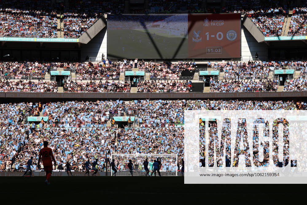 Crystal Palace v Manchester City 17 May 2025, London - FA Cup Final - Crystal Palace v Manchester City - A general view of play within Wembley Stadium - Photo: Jacques Feeney Offside. London UK
