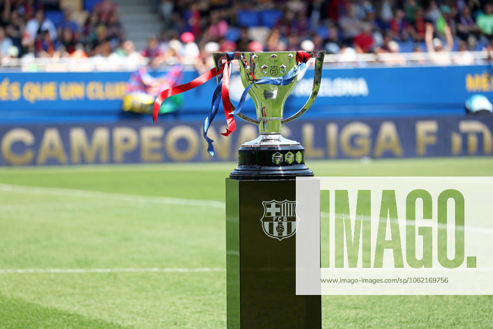FC Barcelona, Barca Femeni v Athletic Club Femenino - Liga F The Liga F Trophy is at the end of the match between FC Barcelona Femeni and Athletic Club Femenino, corresponding to week 30 of the Liga F, played at the Johan Cruyff Stadium in Barcelona, Spain, on May 18, 2025. Barcelona Barcelona Spain