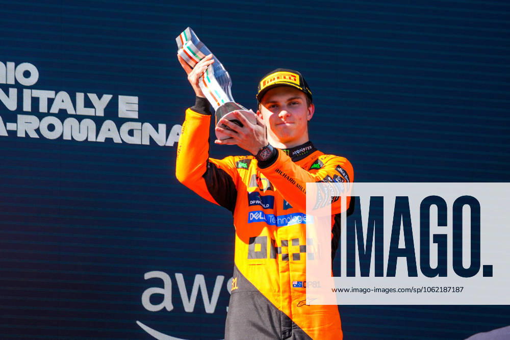 MOTORI - Formula 1 - AWS Gran Premio del Made in Italy e dell Emilia Romagna 2025 - Race Oscar Piastri (AUS) - McLaren Formula 1 Team - McLaren MCL39 - Mercedes Podium of the race of Formula 1 AWS Gran Premio del Made in Italy e dell Emilia Romagna 2025 - Autodromo Enzo e Dino Ferrari, Imola (BO) Italy from 15th to 18th May 2025, Imola Italy