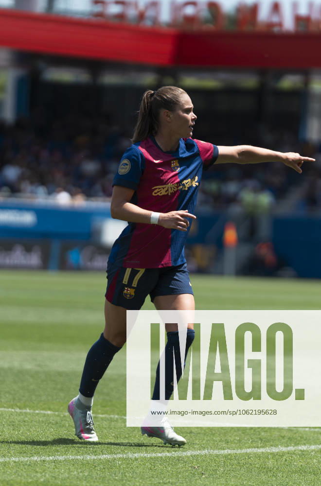 FC Barcelona, Barca Femeni v Athletic Club Femenino - Liga F Ewa Pajor of FC Barcelona plays during the MATCHDAY 30 Liga F match between FC Barcelona and Athletic Club, the last game of the season, at Estadi Johan Cruyff in Barcelona, Spain, on May 18, 2025. Barcelona Spain