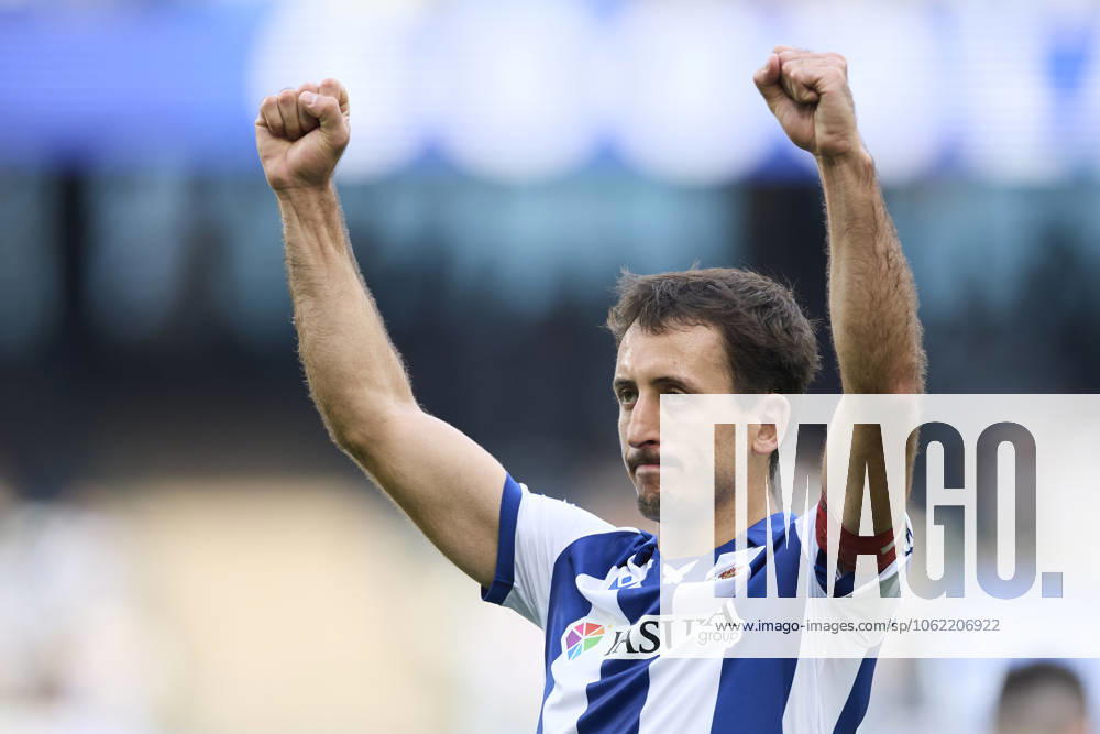 Real Sociead v Girona FC - LaLiga EA Sports Mikel Oyarzabal of Real Sociedad celebrates after scoring goal during the LaLiga EA Sports match between Real Sociedad and Girona FC at Reale Arena on May 18, 2025, in San Sebastian, Spain. San Sebastian Reale Arena Basque Country Spain RL_RSOvGFC_000022