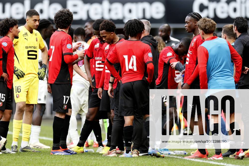 The emotion of the Stade Rennais team during the Challenge Espoirs 2025, Final football match between Stade Rennais and AS Monaco on 21 May 2025 at Roazhon Park in Rennes, France - Photo Julien Kammerer PsnewZ