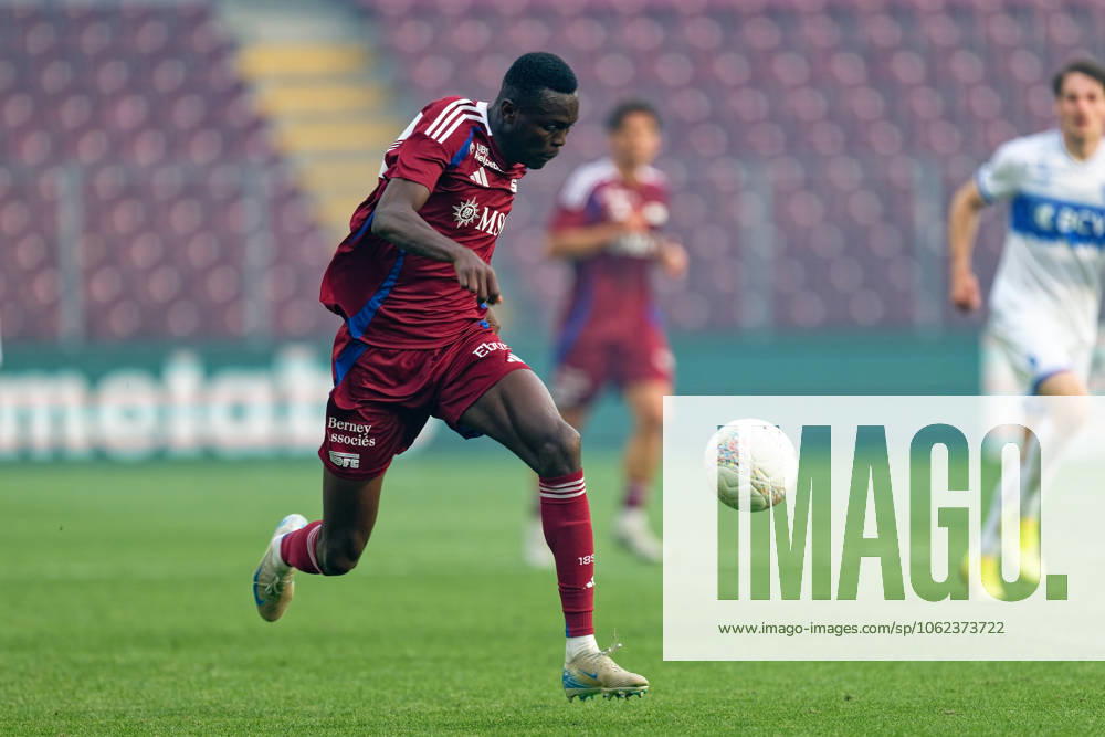 Geneva, Switzerland, May 24 2025 : Alioune Ndoye (24 Servette FC) in action (close up) during the Super League game between Servette FC and FC Lausanne at Stade de Geneve in Geneva, Switzerland (Giuseppe Velletri SPP)