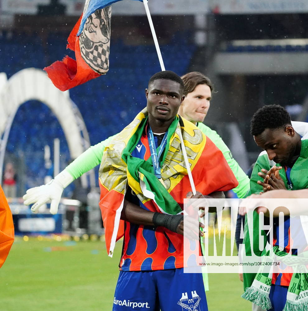 St.Jakob-Park Basel. Fussball Herren Super League Saison 2024 2025 FC Basel - FC Luzern. Bild : Jonas Adjetey (FC Basel) Aktion