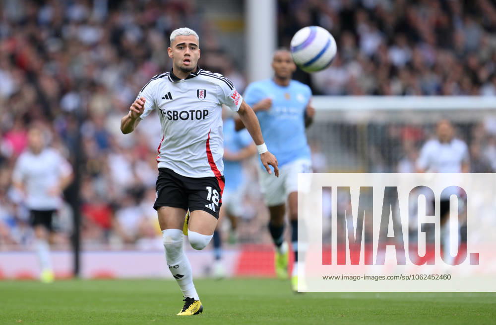 Football - 2024 2025 Premier League - Fulham vs Manchester City - Craven Cottage - Sunday 25th May 2025. Fulhams Andreas Pereira. COLORSPORT Ashley Western
