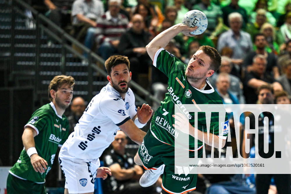 Dominik Mappes (HSG Wetzlar, 07) beim Wurf, GER, HSG Wetzlar vs. TBV Lemgo-Lippe, Handball, Bundesliga, 31. Spieltag, Saison 2024 2025, 28.05.2025 GER, HSG Wetzlar vs. TBV Lemgo-Lippe, Handball, Bundesliga, 31. Spieltag, Saison 2024 2025, 28.05.2025 Wetzlar