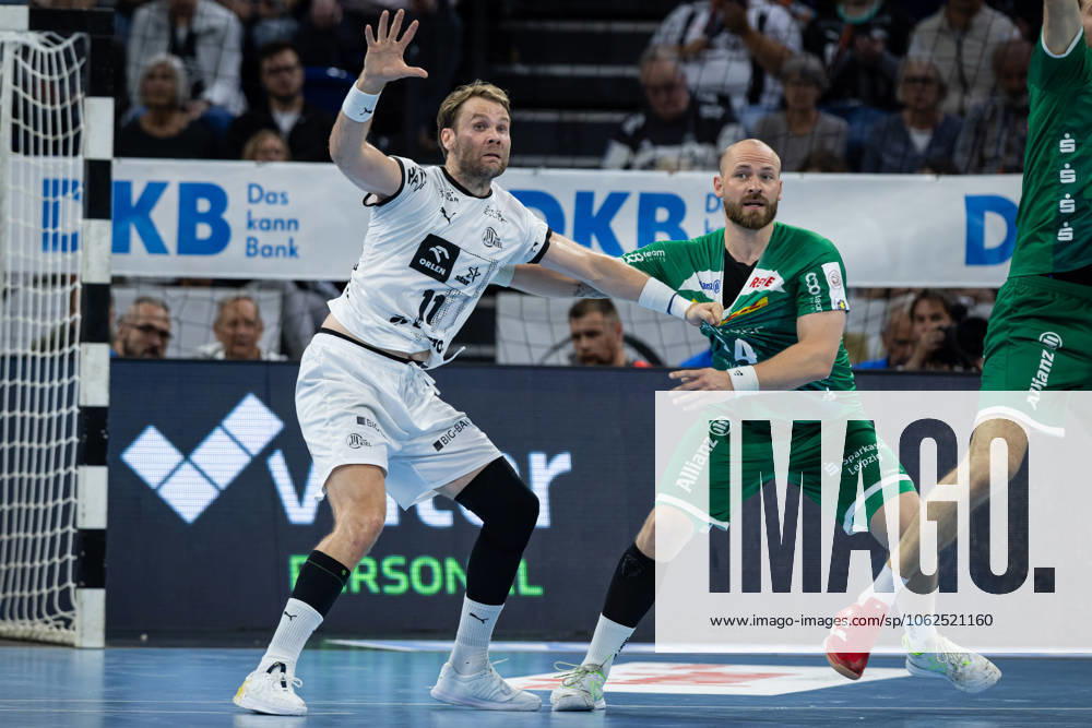 DAIKIN HBL: THW Kiel vs SC DHfK Leipzig; 28.05.25 Kampf am Kreis Petter Overby (Nr.11, THW Kiel) gegen Moritz Preuss (Nr.24, SC DHfK Leipzig) DAIKIN HBL: THW Kiel vs SC DHfK Leipzig, Wunderino Arena am 28.05.25