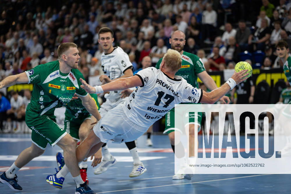 DAIKIN HBL: THW Kiel vs SC DHfK Leipzig; 28.05.25 Rückhand Wurf von Patrick Wiencek (Nr.17, THW Kiel) DAIKIN HBL: THW Kiel vs SC DHfK Leipzig, Wunderino Arena am 28.05.25