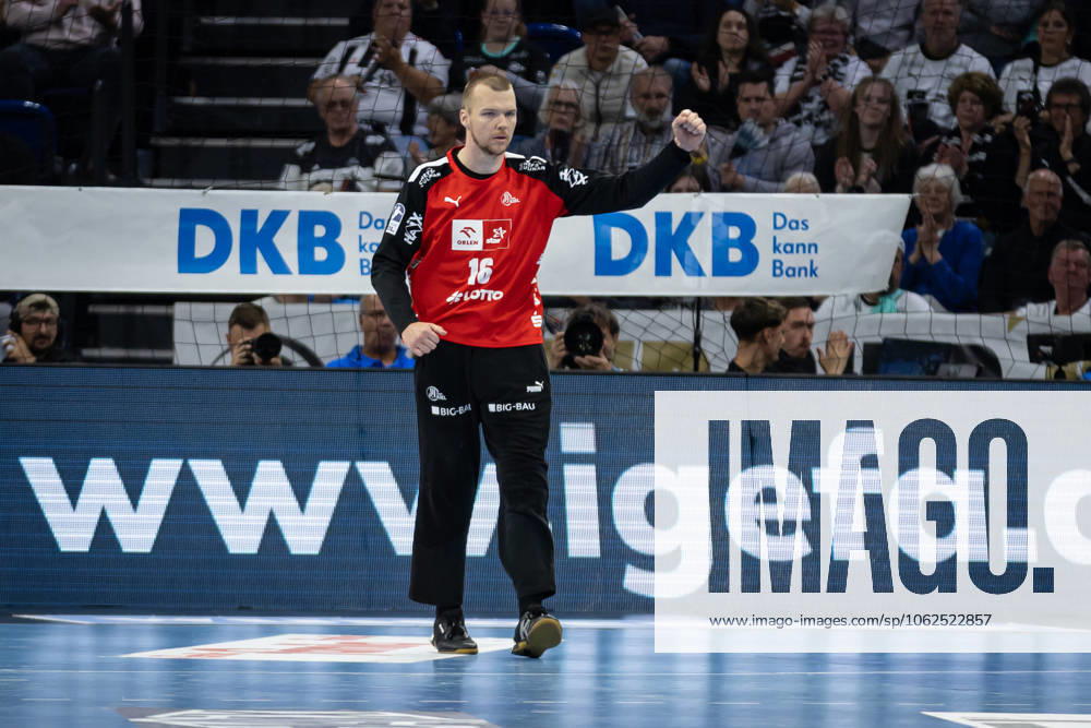 DAIKIN HBL: THW Kiel vs SC DHfK Leipzig; 28.05.25 Jubel Freude über gehaltenen Ball bei Tomas Mrkva (Nr.16, THW Kiel) DAIKIN HBL: THW Kiel vs SC DHfK Leipzig, Wunderino Arena am 28.05.25