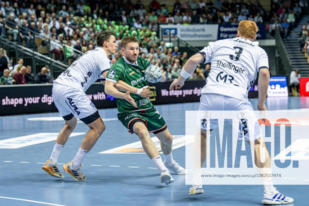 Handball Bundesliga; HSG Wetzlar - TBV Lemgo Lippe, 28.05.25 Dominik Mappes (HSG Wetzlar, 7), Frederik Simak (TBV Lemgo Lippe, 8), Nicolai Theilinger (TBV Lemgo Lippe, 3) Handball Bundesliga; HSG Wetzlar - TBV Lemgo Lippe: Wetzlar, 28.05.25