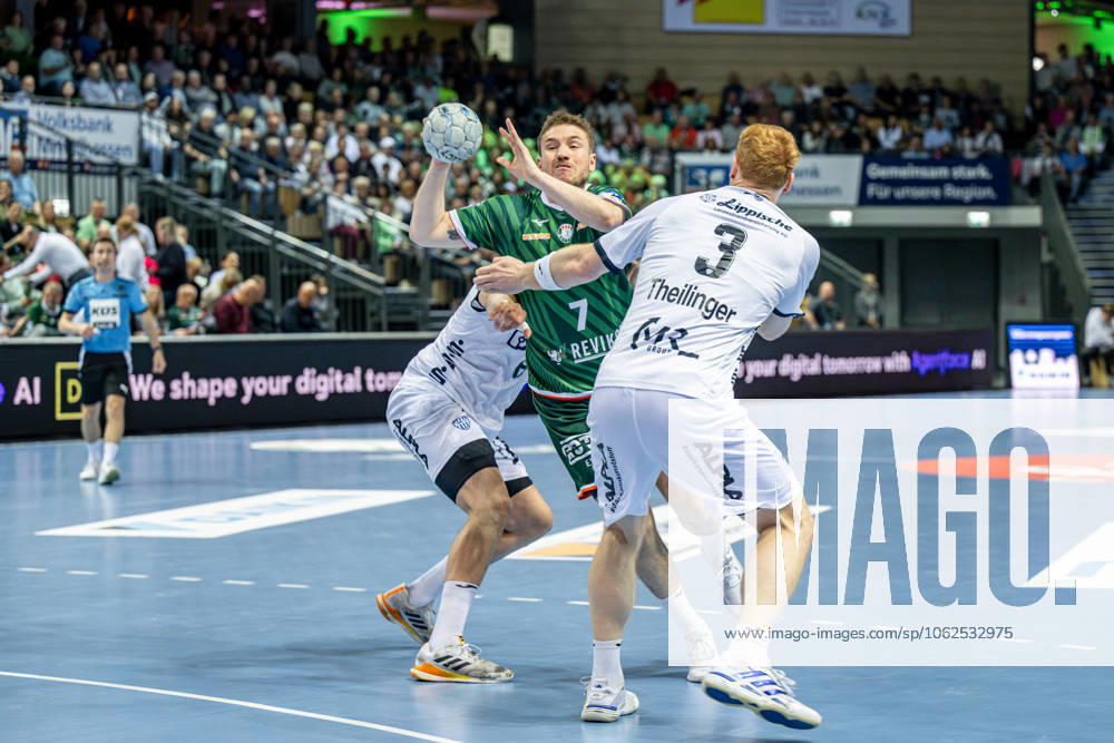 Handball Bundesliga; HSG Wetzlar - TBV Lemgo Lippe, 28.05.25 Dominik Mappes (HSG Wetzlar, 7), Frederik Simak (TBV Lemgo Lippe, 8), Nicolai Theilinger (TBV Lemgo Lippe, 3) Handball Bundesliga; HSG Wetzlar - TBV Lemgo Lippe: Wetzlar, 28.05.25