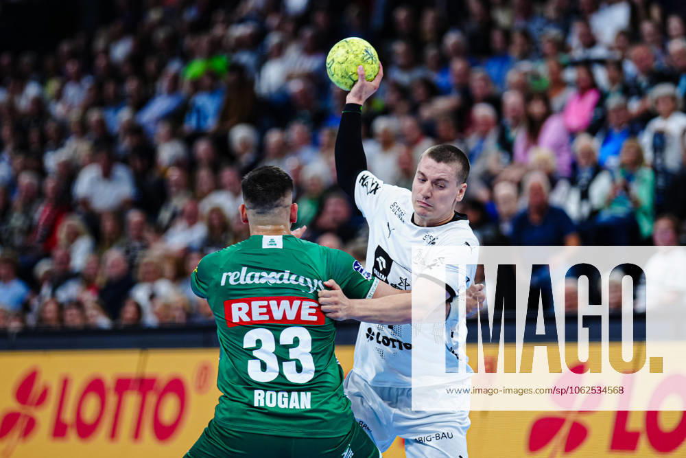 Luka Rogan (SC DHfK Leipzig, 33), Elias Ellefsen a Skipagotu (THW Kiel, 71) GER, THW Kiel vs. SC DHfK Leipzig, Handball, Bundesliga, Spieltag, 31, Saison 2024 2025, 28.05.2025 GER, THW Kiel vs. SC DHfK Leipzig, Handball, Bundesliga, Spieltag, 31, Saison 2024 2025, 28.05.2025 Kiel