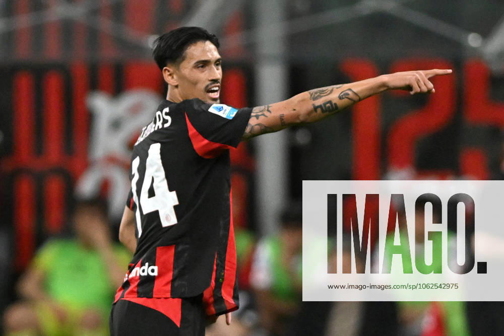 TIJANI REIJNDERS, Serie A 2024-25, Milan-Monza 2-0, Milan New Shirt 2025-26, azione, action, single shot, gesti SERIE A 2024-25 MILAN-MONZA 2-0 Milan Maglia Nuova 2025-26