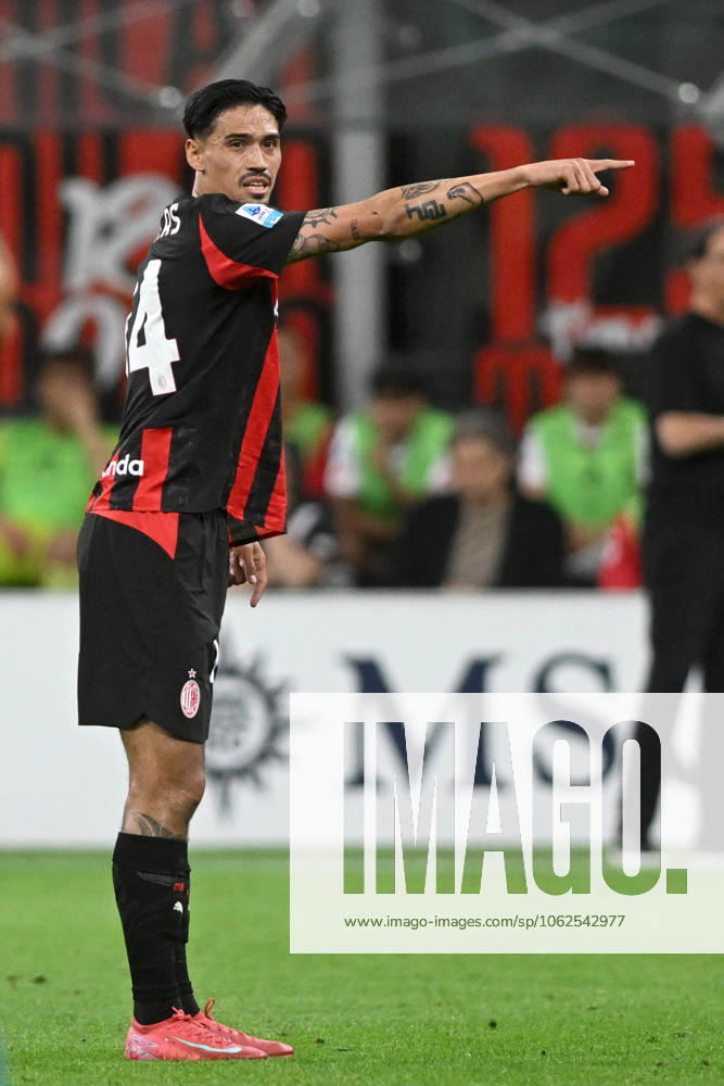 TIJANI REIJNDERS, Serie A 2024-25, Milan-Monza 2-0, Milan New Shirt 2025-26, azione, action, single shot, gesti SERIE A 2024-25 MILAN-MONZA 2-0 Milan Maglia Nuova 2025-26
