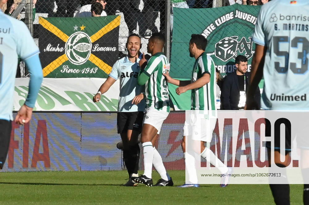 Juventude x Grêmio CAXIAS DO SUL, RS - 01.06.2025: JUVENTUDE X GRêMIO - Images of the football match between Juventude and Grêmio, valid for the 11th round of the 2025 Brazilian Championship, Series A, played at the Alfredo Jaconi Stadium, in Caxias do Sul, RS (01). (Photo: Antà nio Machado Fotoarena) x2747586x Antà nioxMachado